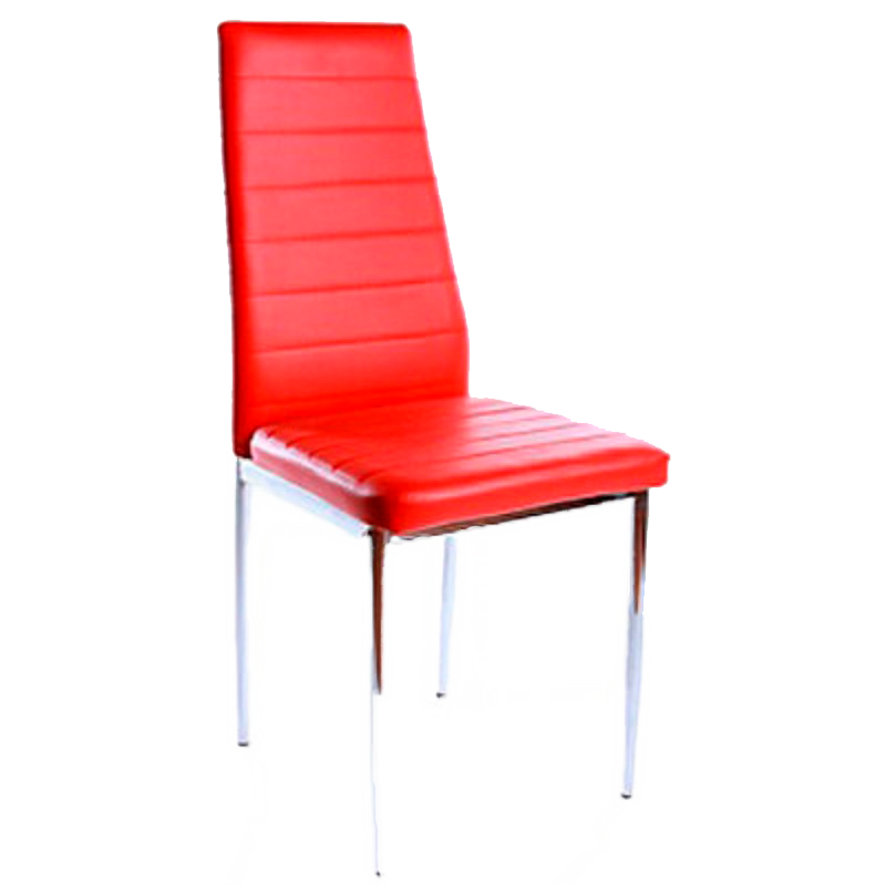 Стілець кухонний CITY (chrome (хром/червоний), 480мм/500мм